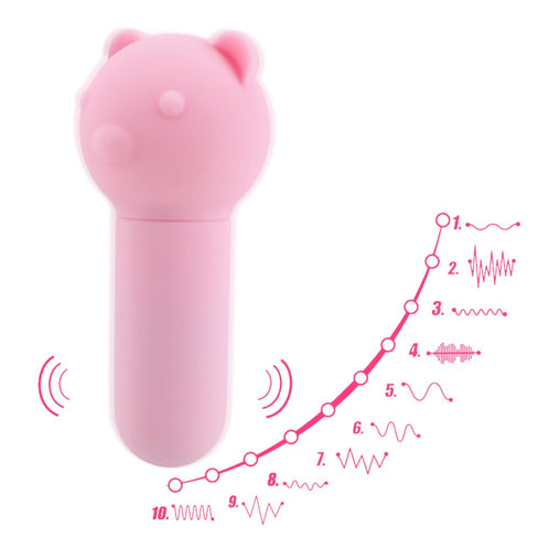10 Frequency G-spot Mini Bullet Vibrating Egg Vibrators Clitoris Stimulator Massager Little Bear Vibrator Sex Toys For Women
