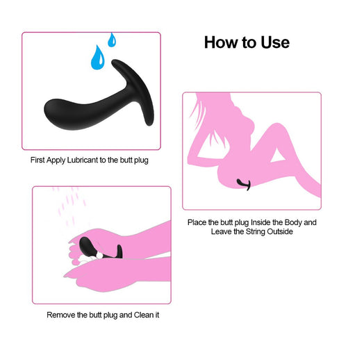 3 Silicone Anal Plugs Training Set Bullet Dildo Vibrator Anal Sex Toys For Woman Male Prostate Massager Butt Plug Gay Sex Toys