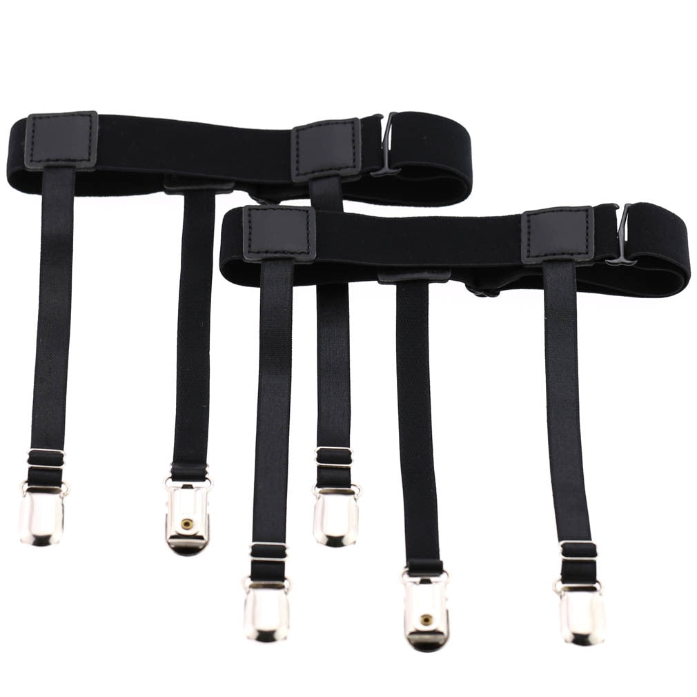 Men's formal shirt non-slip anti-wrinkle clip garter clip white-collar shirt thigh loop comfortable anti-slip garter belt