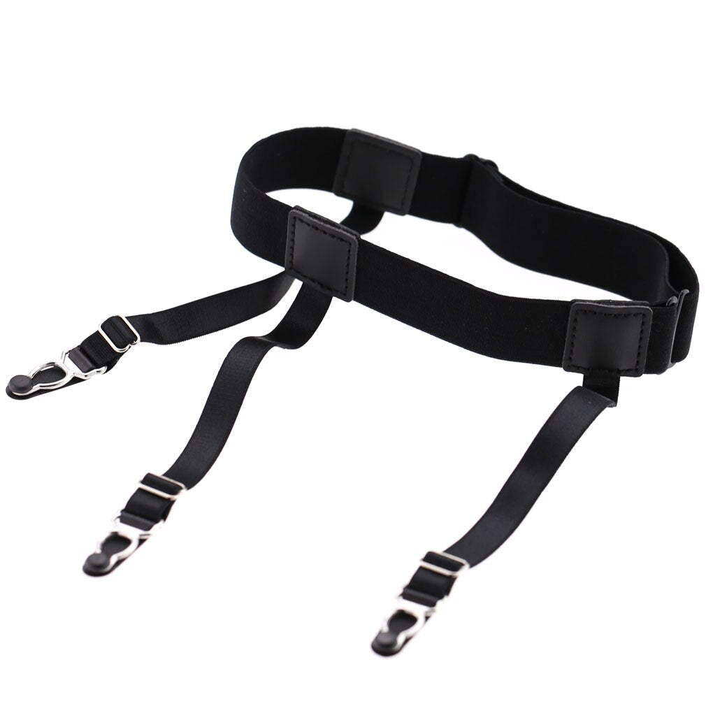 Men's formal shirt non-slip anti-wrinkle clip garter clip white-collar shirt thigh loop comfortable anti-slip garter belt