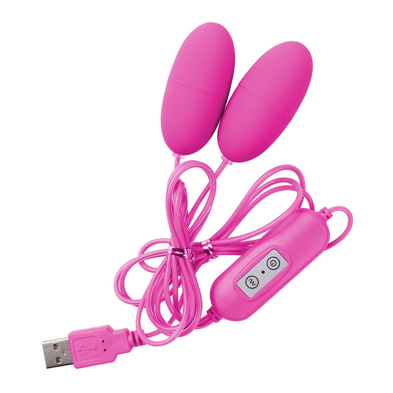 USB Double Vibrating Eggs 12 Frequency Multispeed G Spot Vibrator Single/Double Sex Toys for Women Adult Products Waterproof