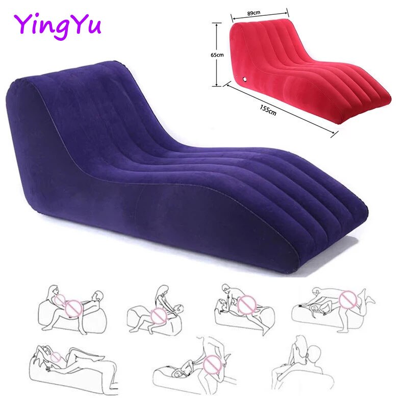 Sex Sofa S Shape Inflatable Pillow Chair Furniture Sex Toys For Couples Adults Games Bdsm Cushion Position Love Lounge