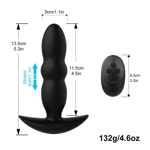 Butt Plug Telescopic Dildo Vibrator Anal Sex Toys for Men Remote Control Prostate Massager Male Masturbator Vagina Stimulator 18
