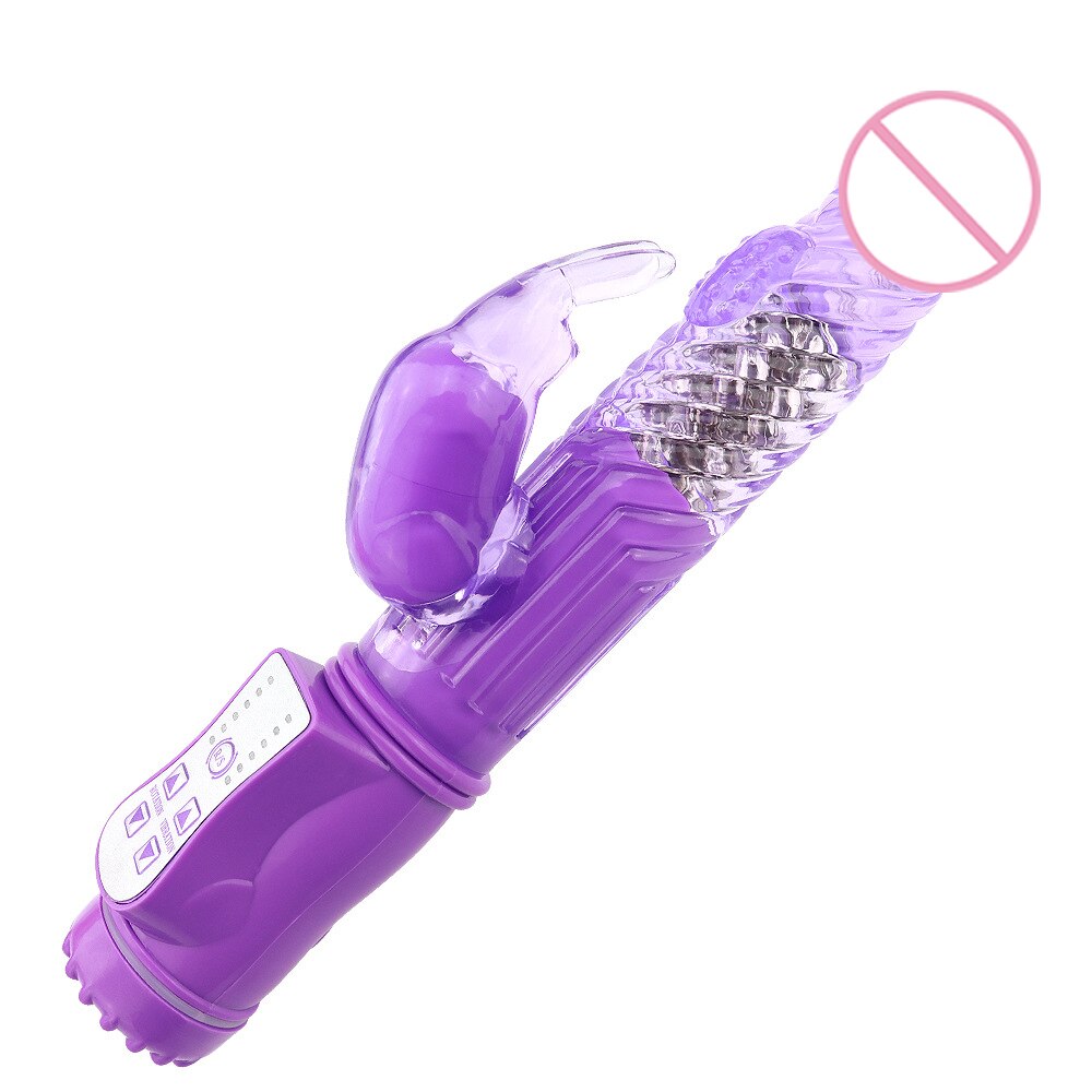 Dildo Rabbit Vibrator Rotation Vibration Clitoris Stimulation G-spot Massager Sex Toys for Women Masturbation Double Vibrator