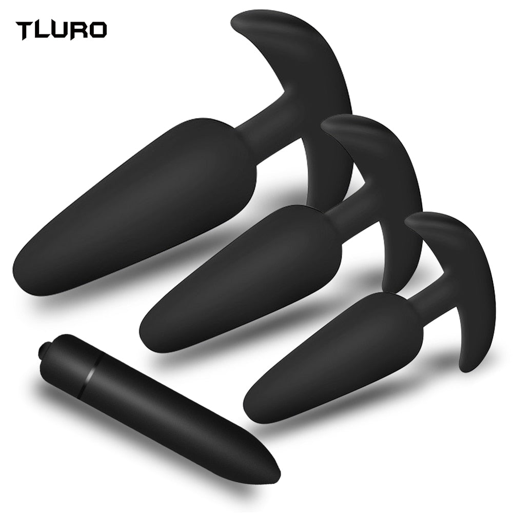Soft Silicone Anal Butt Plug Gay Sex Toys for Men Woman Vagina Clitoris Vibrator Erotic Bullet Adult Sex Toys for Couples