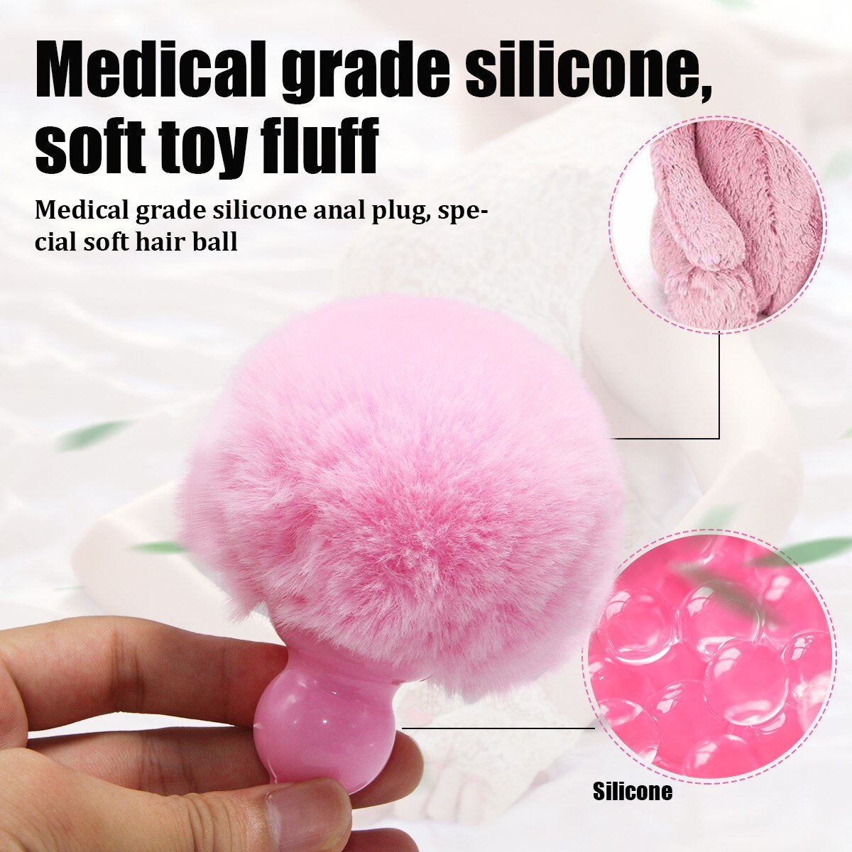 Silicone Anal Plug Plush Rabbit Tail Sex Toy for Women Men Gay Sexy Butt Plug Prostate Massager Tail Anal Plug Erotic Role Play