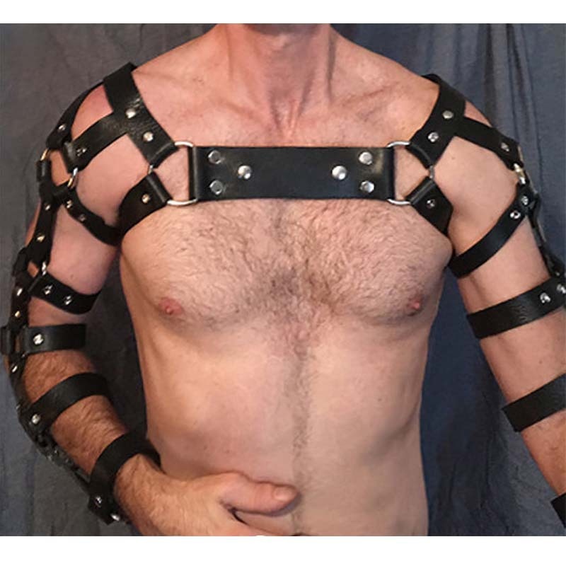 Fetish Men Sexual Chest Leather Harness Belts Adjustable BDSM Gay Body Bondage Harness Strap Rave Gay Clothing for Adult Sex