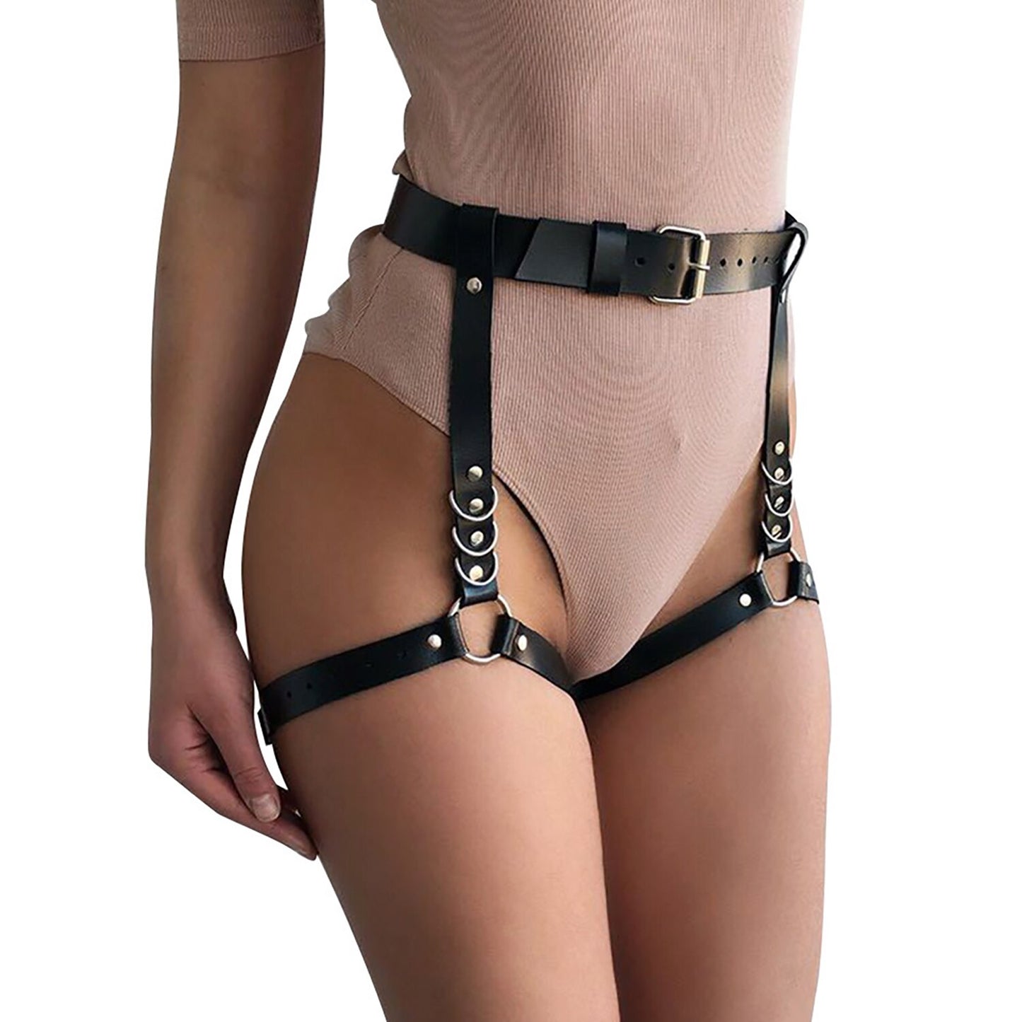 Sex Products Leather Clothes Pants Suit BDSM Bondage Clothing Restraints Harness Aldult Flirting Erotic Straps Sex Toy for Women